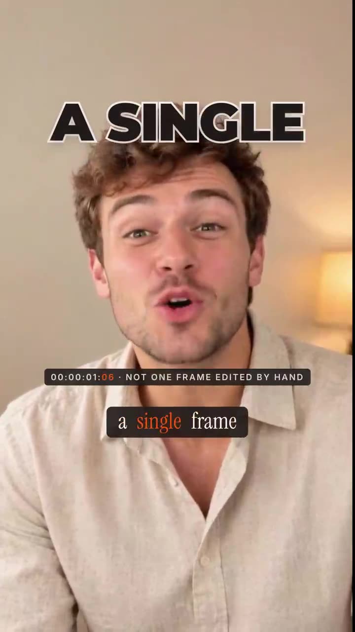 Un reel de 55 secondes où un présentateur généré explique comment monter des vidéos avec Claude et Ignix
