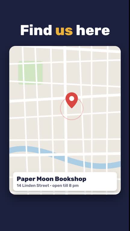 Bloc Carte de quartier, avec l’exemple de Paper Moon Bookshop