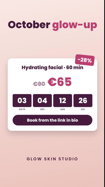 Bloc Offre, avec l’exemple de Glow Skin Studio